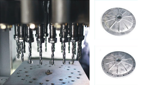 機床通用性好，實現(xiàn)不同孔徑、不同孔位、不同孔距的零件加工